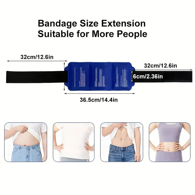 Wearable Ice Pack for Injuries Hot & Cold Therapy Wrap Reusable Gel